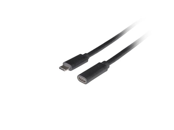FORLENGER USB-C M/F 3.1 0,5 M SVART LANBERG