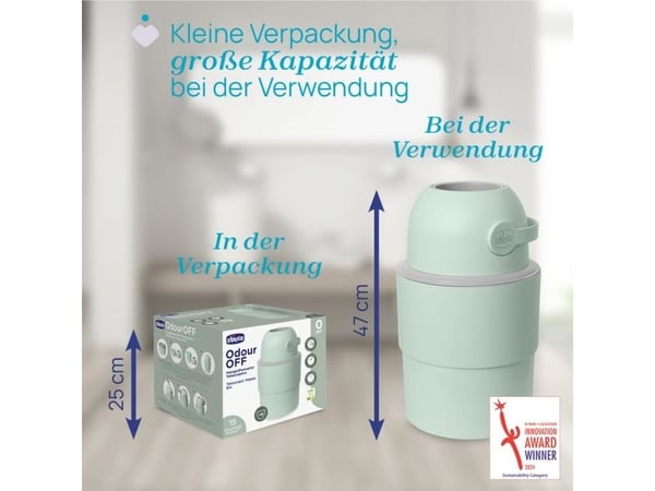 Chicco Odour Off, Grønn, Plast, Monokromatisk, China, Boks