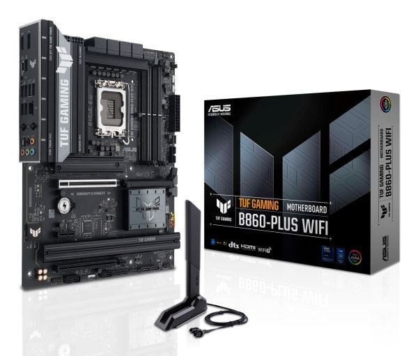 ASUS TUF GAMING B860-PLUS WIFI, Intel, LGA 1851 (Socket V1), Intel Core Ultra (Series 2), LGA 1851, DDR5-SDRAM, 256 GB