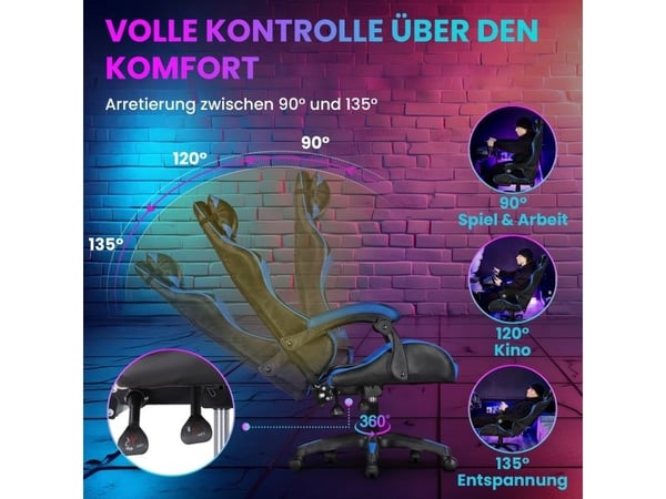 Extralink Gaming | Gaming stol | kontorstol, svingbar, kube, sort/blå, G-523
