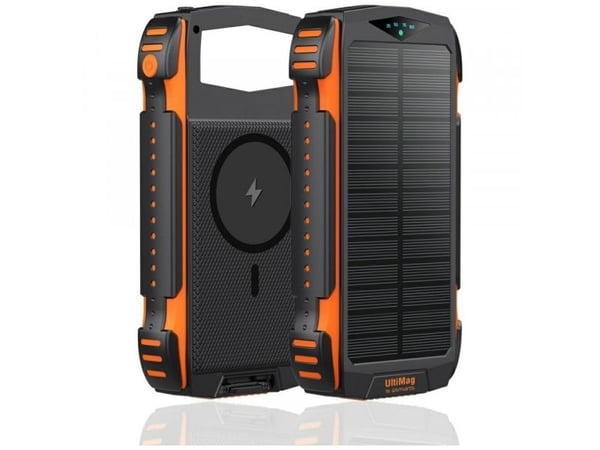 4smarts TitanPack - Solströmsbank - tålig - Li-pol - 20000 mAh - 20 Watt - 3 A - QC 3.0, PD 3.0 - 5 utdatakontakter (USB-C, solpanel, USB typ A) - ...