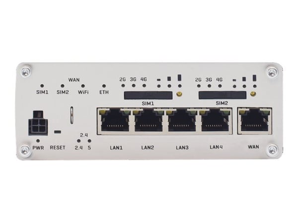 Teltonika RUTX12 - Trådløs ruter - WWAN 5-port svitsj - 1GbE, Modbus Dobbeltbånd - 4G, 3G