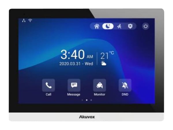 Akuvox C319S - Doorbell monitor - trådløs, kablet - 802.11b/g/n, Bluetooth 4.2 - 2.4 Ghz - serielt RS-485/10/100 Ethernet