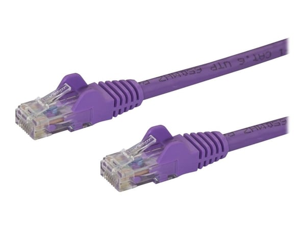 StarTech.com 5m CAT6 Ethernet-kaapeli, 10 Gigabit Snagless RJ45 650MHz 100W PoE Patch Cord, CAT 6 10GbE UTP Network Cable w/Strain Relief, Purple, ...