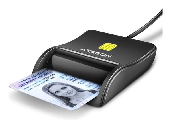 AXAGON CRE-SM3N reader Smart card USB 1.3m cable AXAGON CRE-SM3N reader Smart card USB 1.3m cable