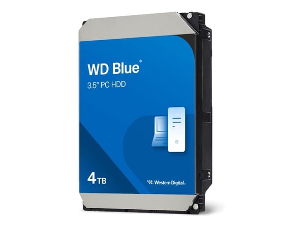 WD Blue - Hårddisk - 4 TB - inbyggd - 3.5" - SATA 6Gb/s - 5400 rpm - buffert: 128 MB
