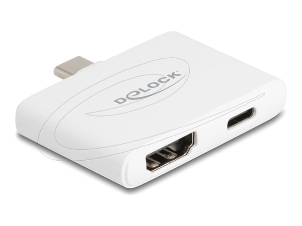 Delock USB Type-C -sovitin HDMI 4K 60 Hz:n ja USB Type-C datan + PD 94 W:n välille