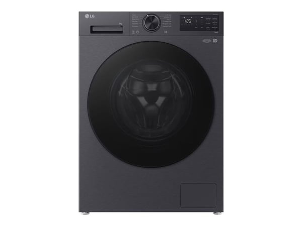 LG F2X50S9TBB - Vaskemaskin - Wi-Fi - bredde: 60 cm - dybde: 53.5 cm - høyde: 85 cm - frontileggelse - 9 kg - 1200 rpm - mattsvart