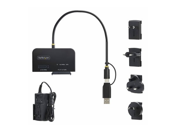 Startech - Grensesnittsadapter - 2.5", 3.5" - M.2 NVMe Card / PCIe 4.0 (NVMe) - USB 3.2 (Gen 2) - svart
