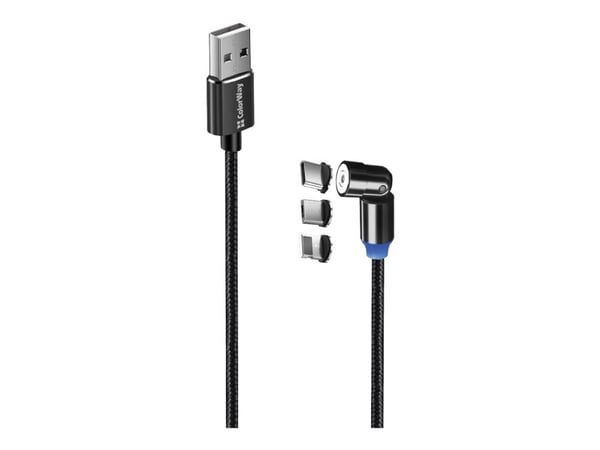 ColorWay kaapeli 3in1 (Lightning+MicroUSB+Type-C) magneettipistorasia 540° 2.4A, 1m | CW-CBUU037-BK | CW-CBUU037-BK ColorWay kaapeli 3in1 (Lightning+MicroUSB+Type-C) magneettipistorasia 540° 2.4A, 1m | CW-CBUU037-BK | CW-CBUU037-BK