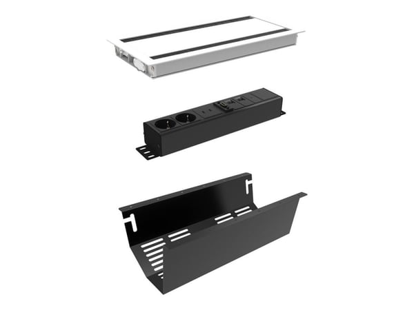 Axessline Conference - Kit - flerkoplingslist - liten - AC 250 V - 3500 watt - inngang: power CEE 7/7 - utgangskontakter: 2 (2 x type F, 2 x USB-C)...