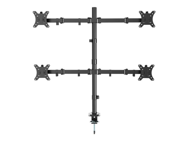 Gembird - Monteringssett (4 monteringsarmer, skrivebordsklemmemontering, 4 VESA plates) - justerbar - for 4 LCD/plasma-paneler - tilt, swivel, rota...