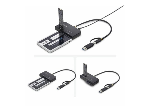Startech - Grensesnittsadapter - 2.5", 3.5" - M.2 NVMe Card / PCIe 4.0 (NVMe) - USB 3.2 (Gen 2) - svart