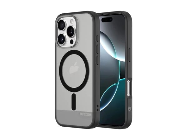 Incase - Bagsidecover til mobiltelefon - tynd - MagSafe-kompatibilitet - termoplastisk polyuretan (TPU), polykarbonat - sort/semitransparent - for ...