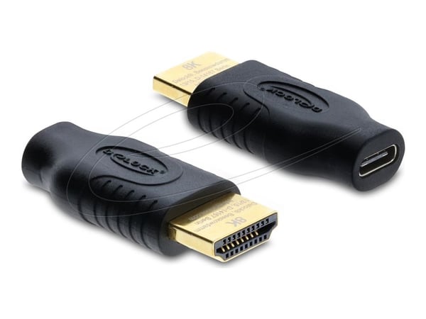 DeLOCK 61076, USB Type-C, HDMI, musta