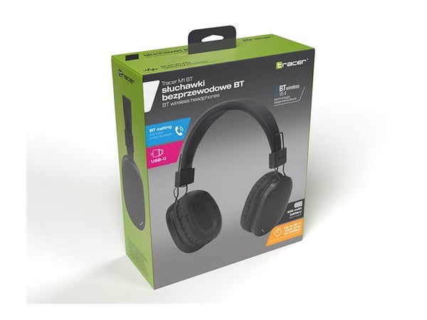 Tracer M1 - Hodetelefoner med mikrofon - full størrelse - Bluetooth - trådløs