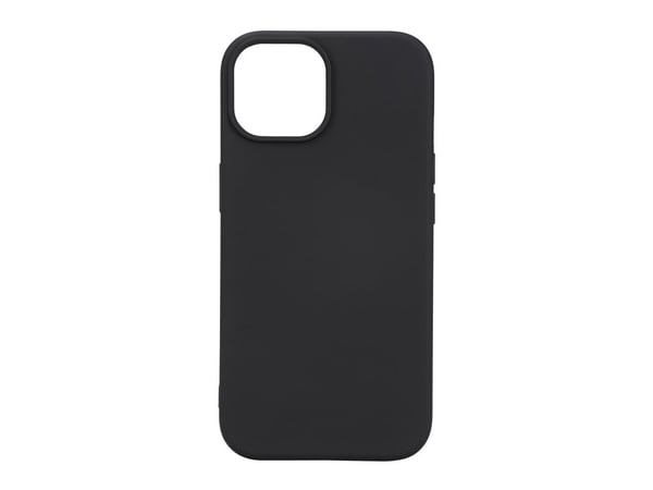 DELTACO - Baksidesskydd för mobiltelefon - bulk - MagSafe-kompatibilitet - silikon - svart - för Apple iPhone 13, 14, 15