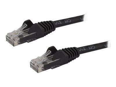 Startech 7.5m CAT6 Ethernet Cable, 10 Gigabit Snagless RJ45 650MHz 100W PoE Patch Cord, CAT 6 10GbE UTP Network Cable w/Strain Relief, Black, Wirin...