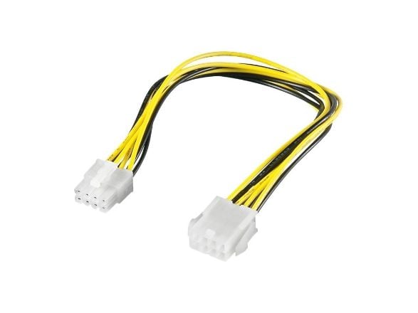 Goobay 51361, EPS 8-pin, EPS 8-pin, 0,28 m, Hankjønn, Hunkjønn, Rett