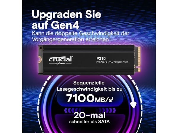 Crucial P310, 2 TB, M.2, 7100 MB/s