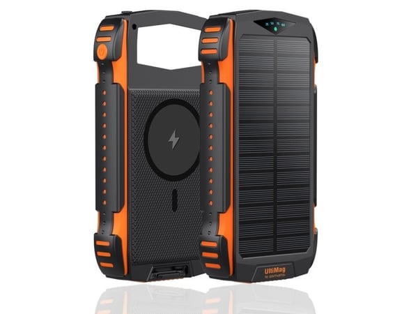 4smarts TitanPack - Solströmsbank - tålig - Li-pol - 20000 mAh - 20 Watt - 3 A - QC 3.0, PD 3.0 - 5 utdatakontakter (USB-C, solpanel, USB typ A) - ...