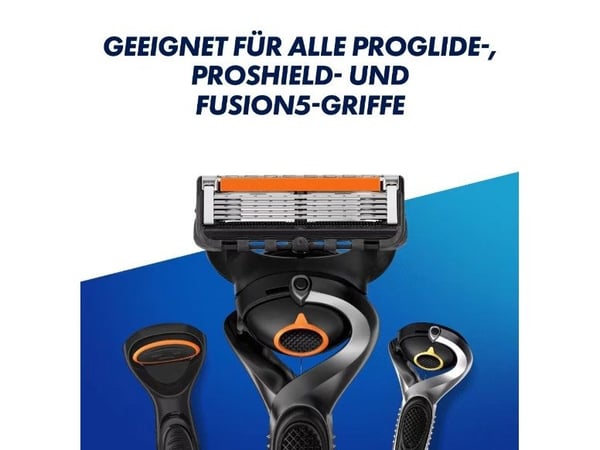Gillette ProGlide, Menn, Gillette, Gillette ProGlide, Rustfritt stål, Sort, Oransje, 12 stykker