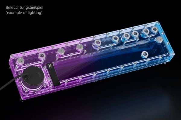 Alphacool 14578, Kaldplate, Akryl, Gjennomsiktig, 3-Pin JST + 3-Pin, 1/4", 3-pin