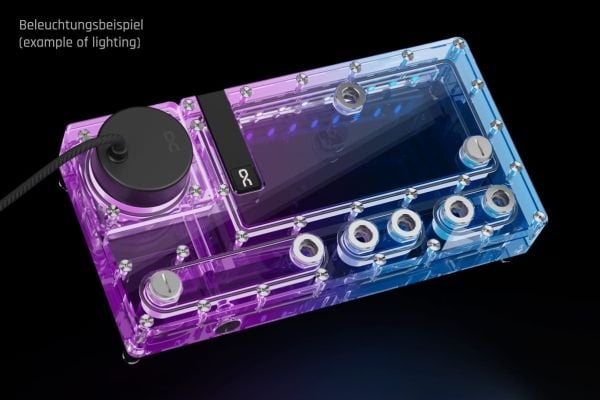 Alphacool 14574, Kaldplate, Akryl, Gjennomsiktig, 3-Pin JST + 3-Pin, 1/4", 3-pin