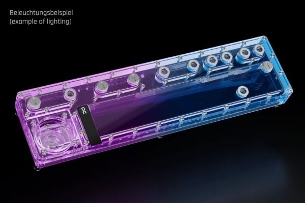 Alphacool 13891, Kaldplate, Akryl, Gjennomsiktig, 3-Pin JST + 3-Pin, 1/4", 3-pin