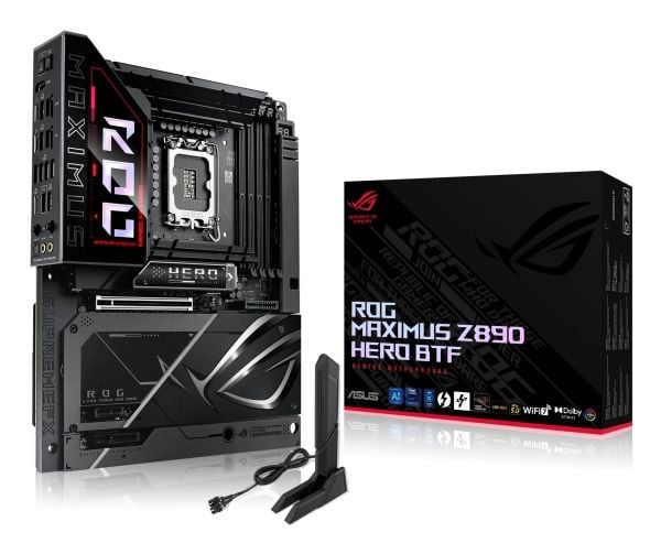 ASUS ROG MAXIMUS Z890 HERO BTF - Hovedkort - ATX - LGA1851-sokkel - Z890 Chipset - USB4, USB 3.2 Gen 1, USB-C 3.2 Gen2, USB 3.2 Gen 2 - Wi-Fi 7, Bl...