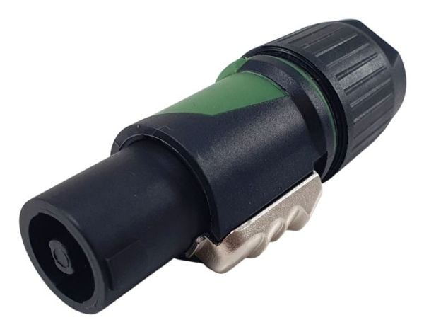 Equip 147932, 4-Pole speakON, Svart, Grønn, Hunkjønn, Rett, Metall, Plast, 0 - 40 °C
