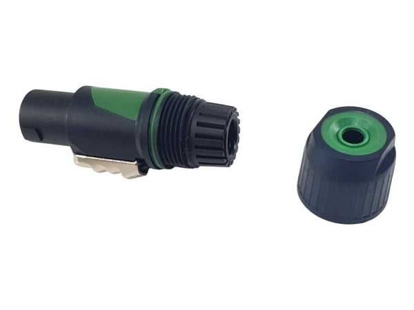 Equip 147932, 4-Pole speakON, Svart, Grønn, Hunkjønn, Rett, Metall, Plast, 0 - 40 °C