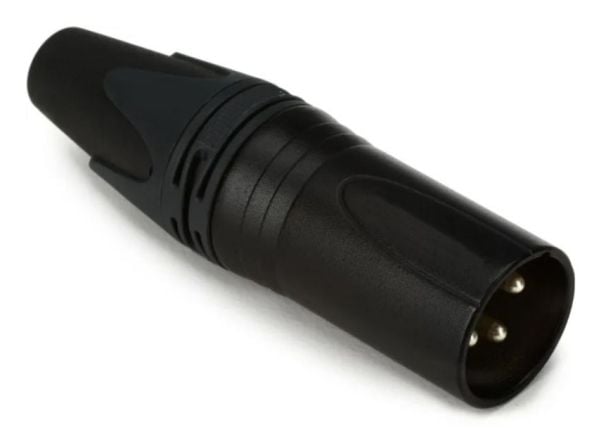 Equip 147930, 3-Pole XLR, musta, Uros, Suora, Metalli, Muovi, Kulta