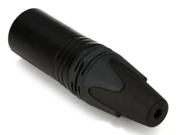 Equip 147930, 3-Pole XLR, Svart, Hankjønn, Rett, Metall, Plast, Gull