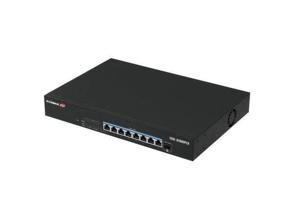 Edimax Pro TGS-3109PLX - Switch - web - smart - 8 x 2.5GBase-T + 1 x 10 Gigabit SFP+ - rackmonterbar, stasjonær - PoE++ (240 W) - for Edimax TGS-31...