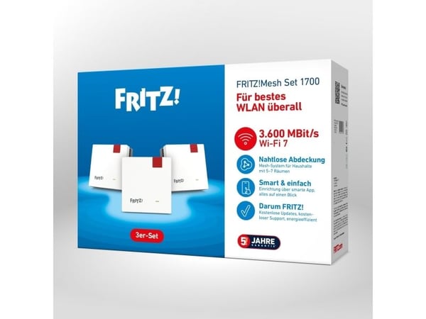 Mesh Set 20003133, Hvit, Innvendig lys, Dobbelbånd (2.4 GHz / 5 GHz), Wi-Fi 7 (802.11be), 3600 Mbit/s, 802.11a, 802.11g, Wi-Fi 4 (802.11n), Wi-Fi 5...