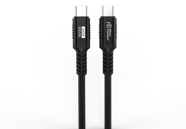 MicroConnect Premium - USB-kabel - USB-C (hann) til USB-C (hann) - USB4 Gen3x2 - 48 V - 5 A - 50 cm - støtte for 4K 60 Hz (3840 x 2160), up to 80 G...