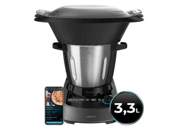 Cecotec 04341, 3,3 L, Musta, Ruostumaton teräs, Kääntyvä, Kosketus, LED, Ruostumaton teräs, 1600 W