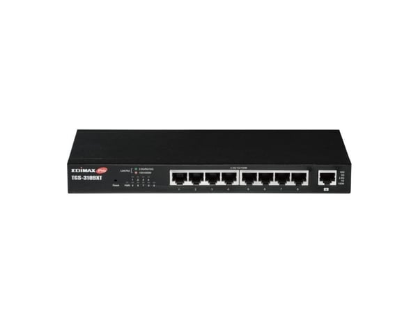 Edimax Pro TGS-3109XT - Switch - web - smart - 8 x 2.5GBase-T + 1 x 10GBase-X - skrivbordsmodell, väggmonterbar - för Edimax TGS-3109PLX, TGS-3109X...
