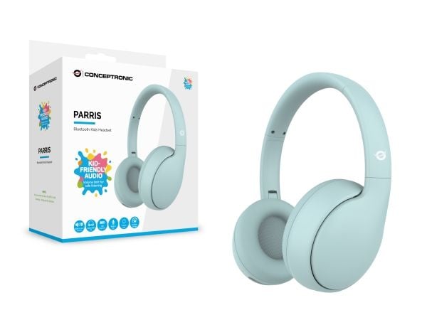 Conceptronic PARRIS04B, Ledning & Trådløs, Samtaler/musikk, 20 - 20000 Hz, 170 g, Hodesett, Lyseblå