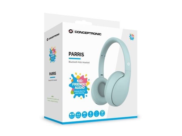 Conceptronic PARRIS04B, Ledning & Trådløs, Samtaler/musikk, 20 - 20000 Hz, 170 g, Hodesett, Lyseblå