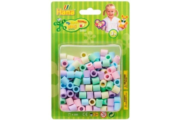 Hama maxi perler i blister 250 stk mix 52