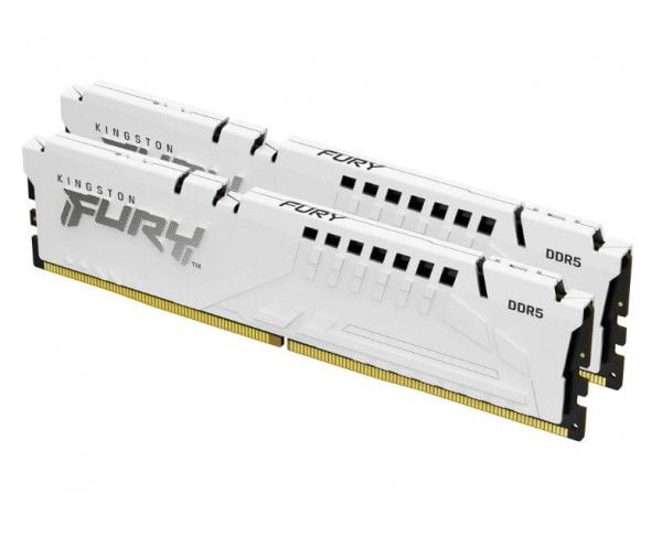 Kingston Technology FURY Beast 32 Gt 6000 MT/s DDR5 CL30 DIMM (2 kpl:n pakkaus) , valkoinen, EXPO, 32 GB, 2 x 16 GB, DDR5, 288-pin DIMM, Valkoinen