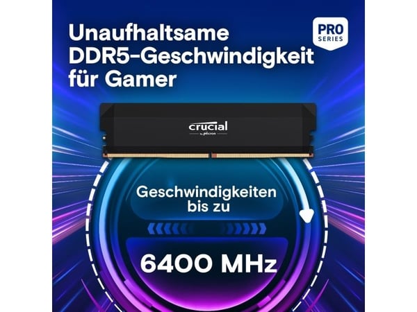 Crucial Pro OC - DDR5 - sett - 64 GB: 2 x 32 GB - DIMM 288-pin - 3000 MHz / PC5-48000 - CL40 - 1.35 V - ikke-bufret - on-die ECC - svart