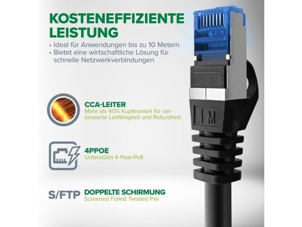 InLine 72655Y, 0,5 m, Cat6a, S/FTP (S-STP), RJ-45, RJ-45, Gult