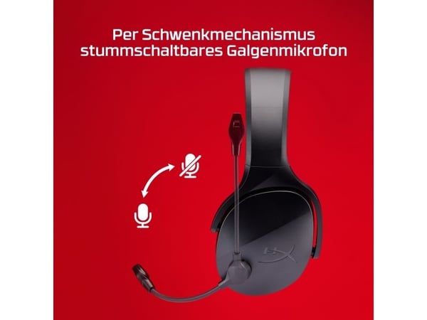 Cloud Jet – Trådløst gaming-headsett (svart), Trådløs, Spilling, 20 - 20000 Hz, 298 g, Hodesett, Svart