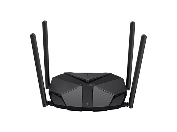 Mercusys AX3000, Wi-Fi 6 (802.11ax), Dobbelbånd (2.4 GHz / 5 GHz), Ethernet/bredbåndsforbindelse, Sort, Frittstående router