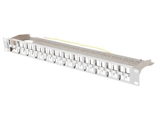 Lanberg Patch Panel tomt 48 porter 1U 19" FTP for Keystone-moduler grå