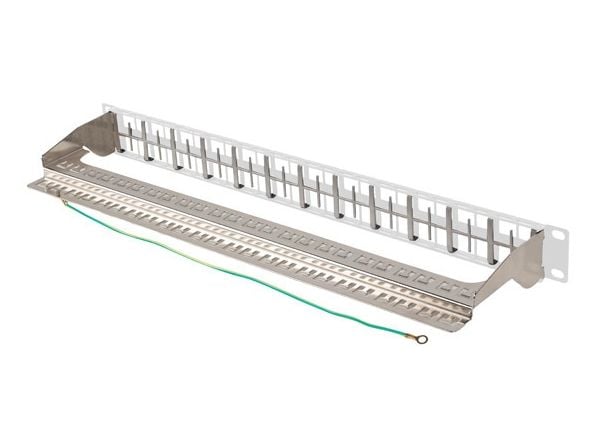 Lanberg Patch Panel tomt 48 porter 1U 19" FTP for Keystone-moduler grå
