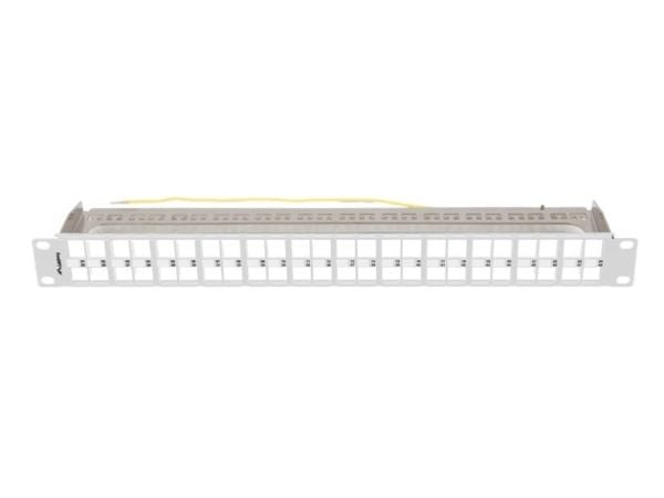 Lanberg Patch Panel tomt 48 porter 1U 19" FTP for Keystone-moduler grå